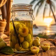 Bocal de rhum arrangé reine-claude prêt à déguster